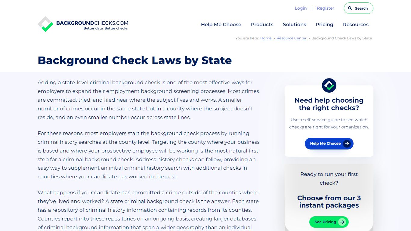Background Check Laws by State